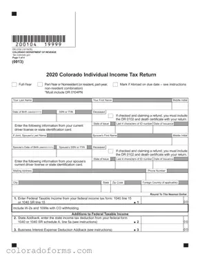Fill a Valid Colorado 104 Form