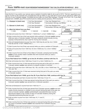 Fill a Valid Colorado 104Pn Form