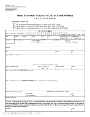 Fill a Valid Colorado Dr 2394 Form