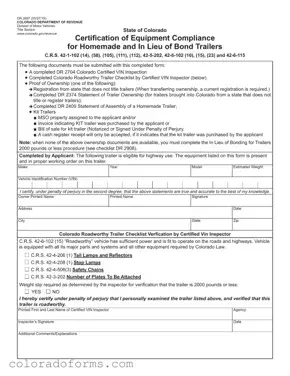 Fill a Valid Colorado Dr 2697 Form