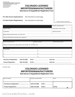 Fill a Valid Colorado Dr 8440 Form