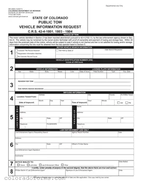 Fill a Valid Colorado Dr Form