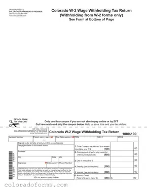 Fill a Valid W2 Colorado Form